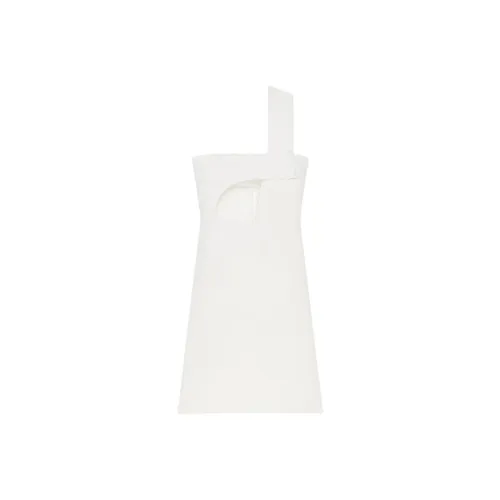 COURREGES SS25 Короткий Cut OUT Сатиновое Платье Без рукавов Платье Женское Heritage Белый Классический Белый