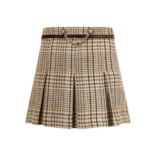 Valeria Obbaco Кофе Женские Повседневные Короткие Юбки