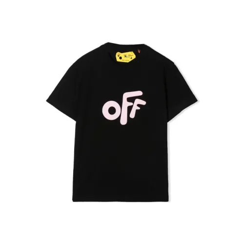 Off Белый черный Kids T-рубашки