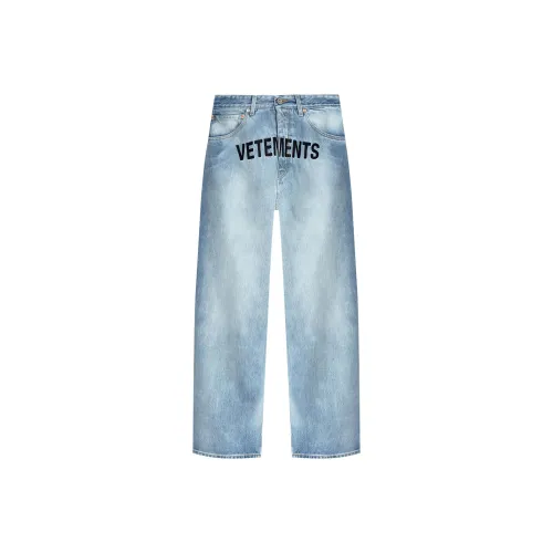 Vetements Светло-синие Женские Джинсы