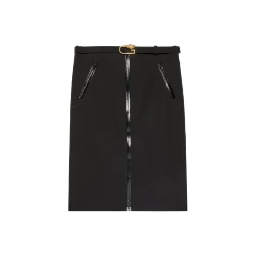 GUCCI SS24 Повседневная длинная юбка женская черная