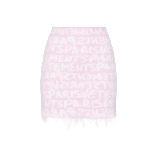 Vetements Розовые Женские Повседневные Короткие Юбки