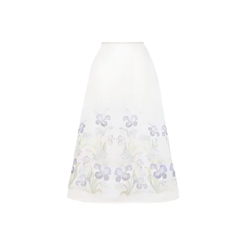 Zimmermann SS24 Повседневный Длинный Юбка Женская Сливовый