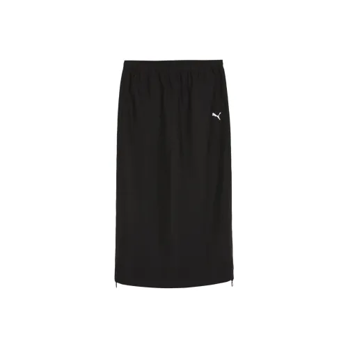 PUMA DARE TO MIDI Ткани вязаные Юбка Повседневный Длинный Юбка Женские Черный