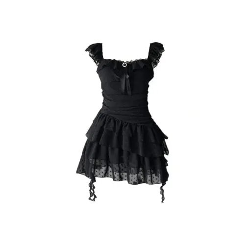 SKYA Черный с Бант Женские Слиплатья