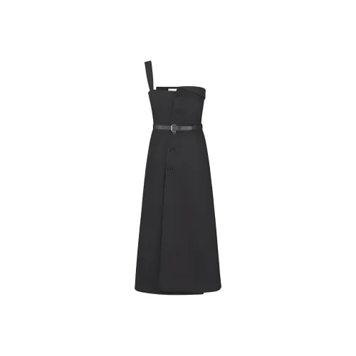 DIOR Черные Женские Платья без Рукавов