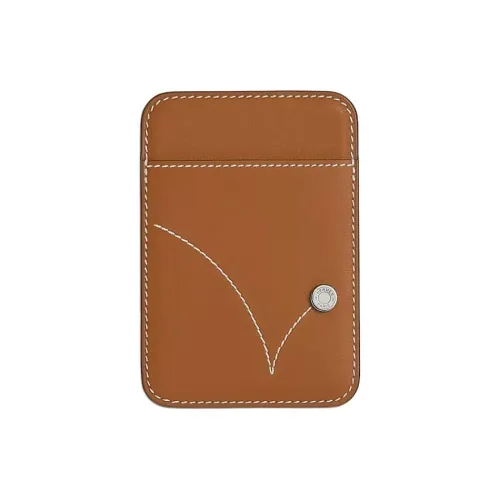 HERMES Magsafe Swift Телячья кожа Держатель для карт Унисекс 37 Золотисто-коричневый