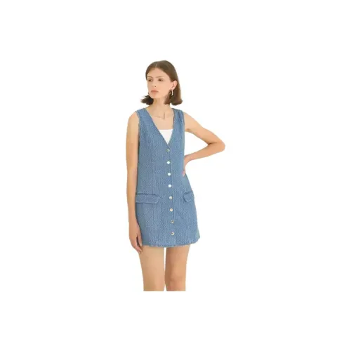 ELLIATTCOLLECTIVE Без рукавов Платье Женское Небесно-голубой