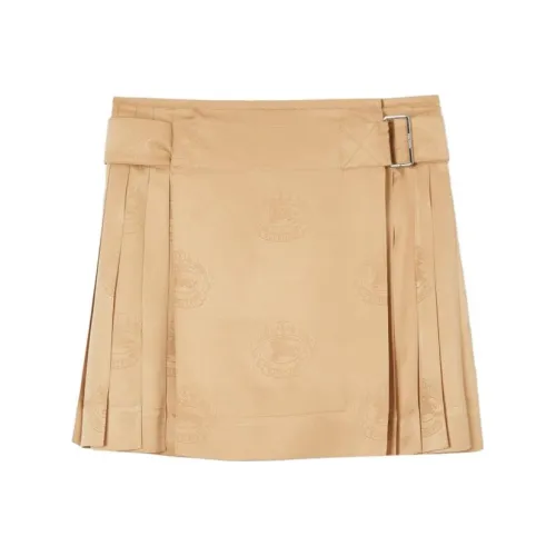 Burberry SS23 Повседневные короткие юбки Женские Мягкий Рыжевато-коричневый