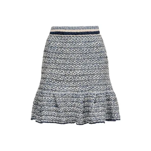PINKO Черный/Белый Женская Повседневная Короткая Юбка