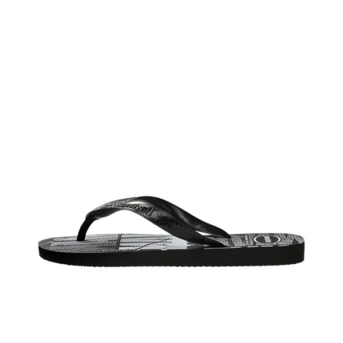 Havaianas Резиновая подошва устойчивая к истиранию шлепанцы мужские черные