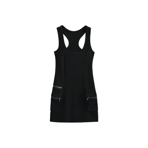 KEAB Без рукавов Платье Женское Черное