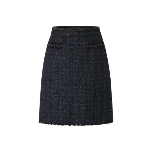 JZ. ANNAKRO Повседневные короткие юбки Женские Черная клетка