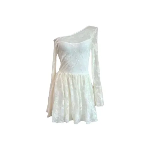 JOSR Длинное платье с длинными рукавами женское белое