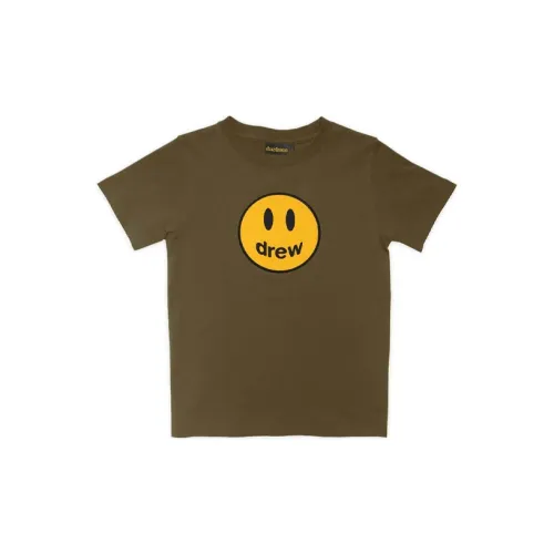 Рубашка Drew House Smiley Collection оливково-зеленого цвета детская