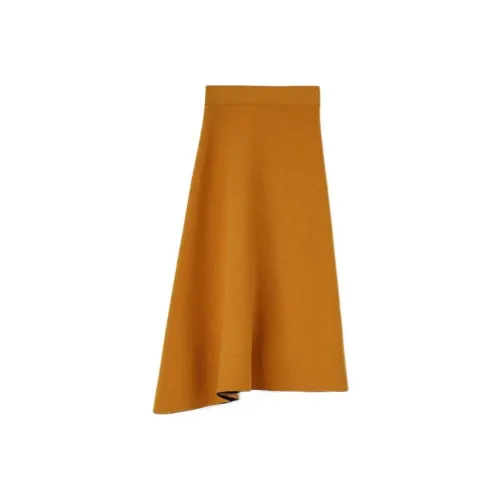 JIL SANDER Коричневая Женская Повседневная Длинная Юбка