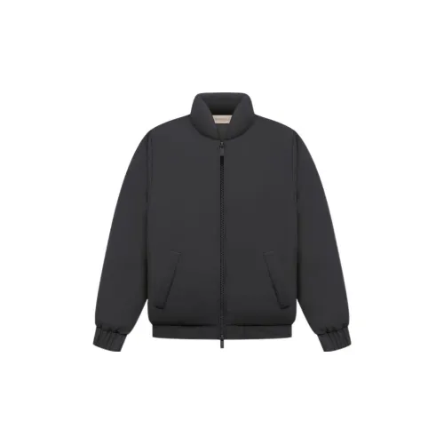Fear Of God Essentials Хлопковый пуховик SS22 Пуховая куртка Железно-черный Железо Детский