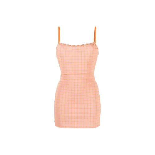 Danielle Guizio Slip Платье Женское Оранжевое