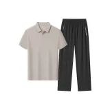 Комплект одежды (Абрикосовый топ + Черные штаны)