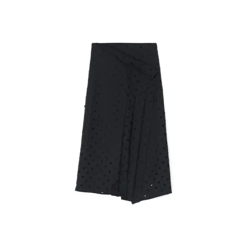 Yohji Yamamoto Черные Женские Повседневные Длинные Юбки