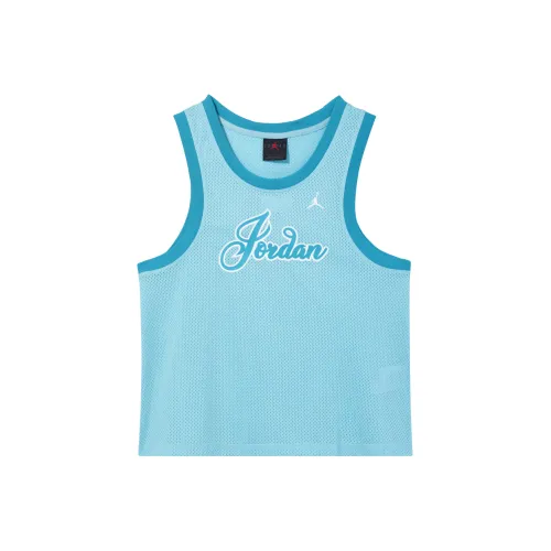 JORDAN Светло-синие Женские Спортивные Майки без Рукавов