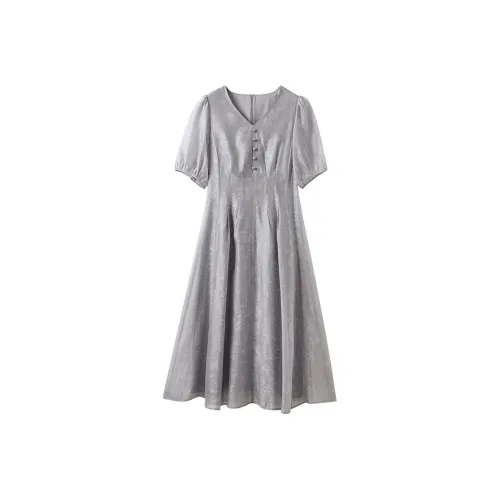 Hang Yi Court Короткий рукав Платье Женское