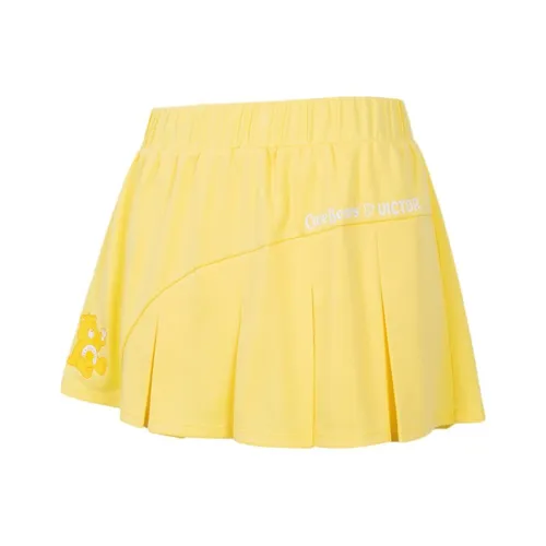 Victor x CARE BEARS Повседневные короткие юбки Женские Эхинацея Желтый