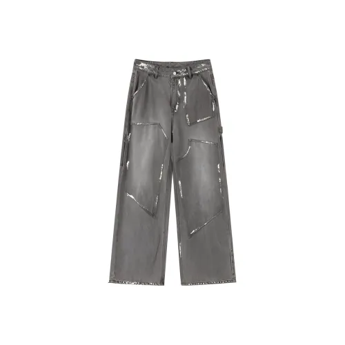 NO ONE ELSE Черные унисекс джинсы