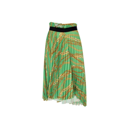 BALENCIAGA Зеленая Женская Повседневная Длинная Юбка