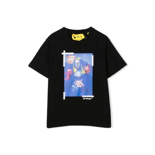 Off Белый FW22 Черный Kids T Рубашки