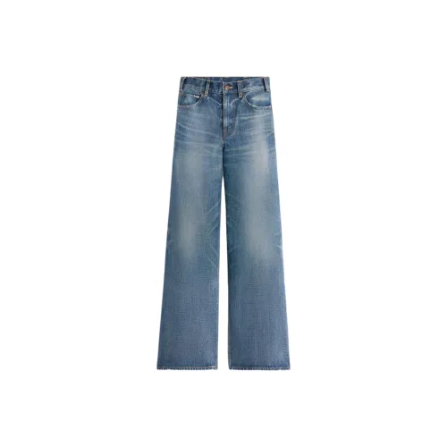 CELINE SURE UNION Коллекция SS25 Весенне-летняя Женская Коллекция Джинсы Женские UNITED Промытый