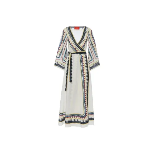 La DOUBLEJ. Длинное платье с длинными рукавами женское сливочного цвета