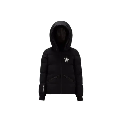 Moncler Хлопковый пуховик Черный Детский
