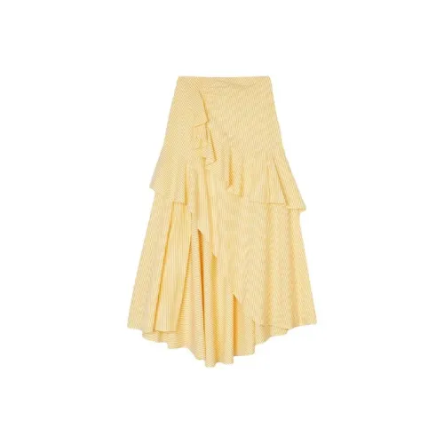 Sandro Повседневный Длинный Юбка Женские Желтый