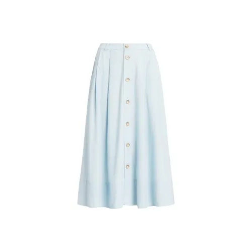 Polo Ralph Lauren SS24 Повседневная длинная юбка женская цвет шамбре синий