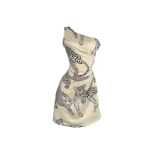 MO VOICE Без рукавов Платье Женское Белое