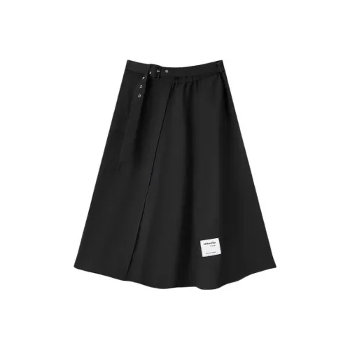DEGAIA Повседневный Длинный Юбка Женская Черная
