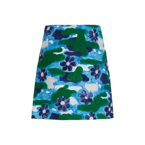 MARNI SS23 Синий Женские Повседневные Короткие Юбки