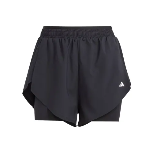 Adidas Дизайнерские для тренировок 2 в 1 Шорты Спортивные шорты Женские Черные