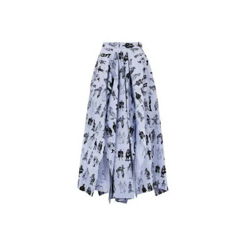 Vivienne Westwood Синие Женские Повседневные Длинные Юбки