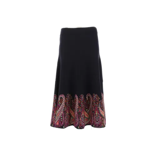 ETRO Черные Женские Повседневные Длинные Юбки