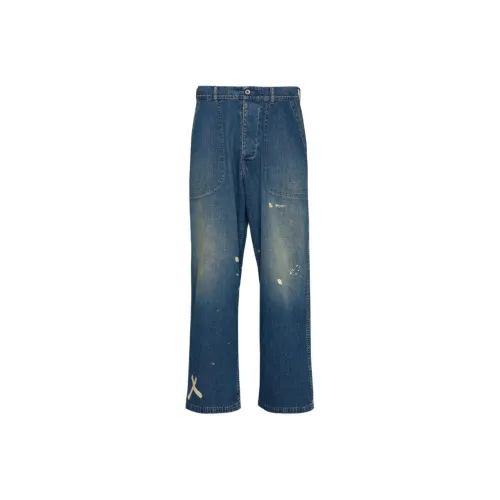 Maison Margiela Женские джинсы зеленого индиго