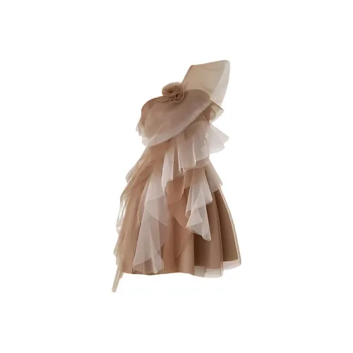 JOSR Без рукавов Платье Женское Коричневое Платье