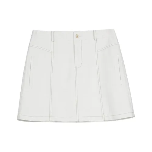 ELLE Повседневные Короткие Юбки Осенние Женские Экрю