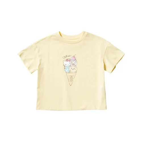 UNIQLO x Sanrio Рубашка T Абрикосовый Желтый Детская