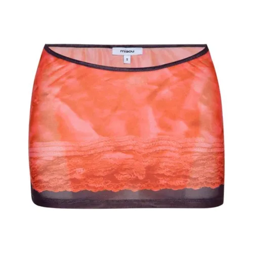 Miaou Elektra Юбка Повседневная Короткая Юбка Женская Оранжевая