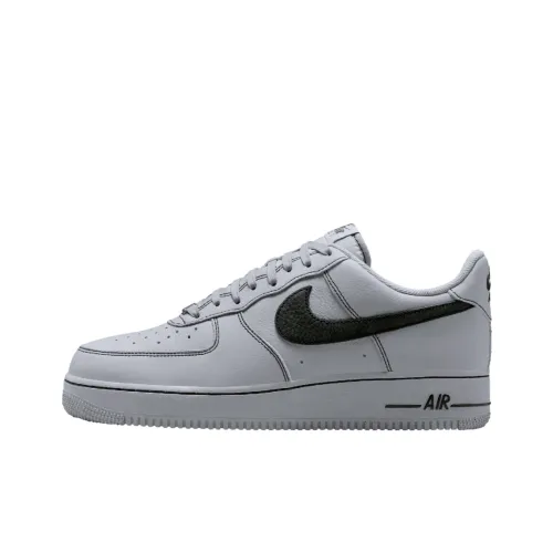 Nike Air FORCE 1 Скейтборд Кроссовки Низкие Топ Волчий Серый/Черный Мужской