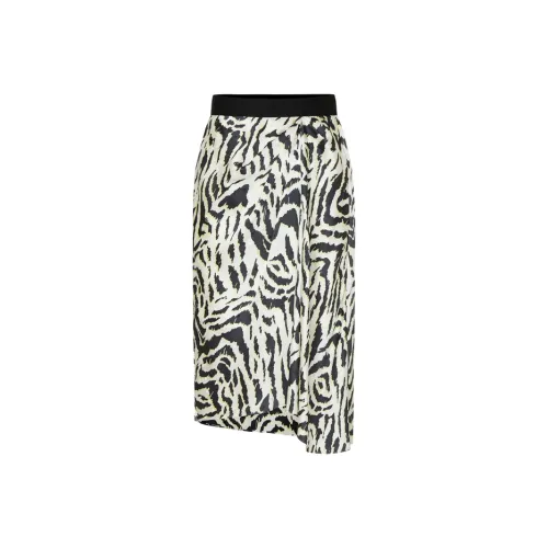 MOCO Повседневный длинный юбка женский двухтонный с принтом тигра