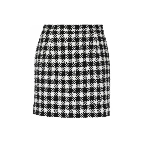 Alessandra Rich Черно-белая панда Женские Повседневные короткие юбки