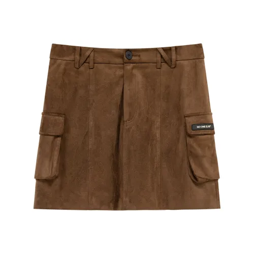 NO ONE ELSE Кофе Женские Повседневные Короткие Юбки